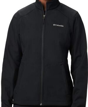 Columbia Steens Kid's Soft Shell Jacket Size 14/16 Black Full Zip Fleece